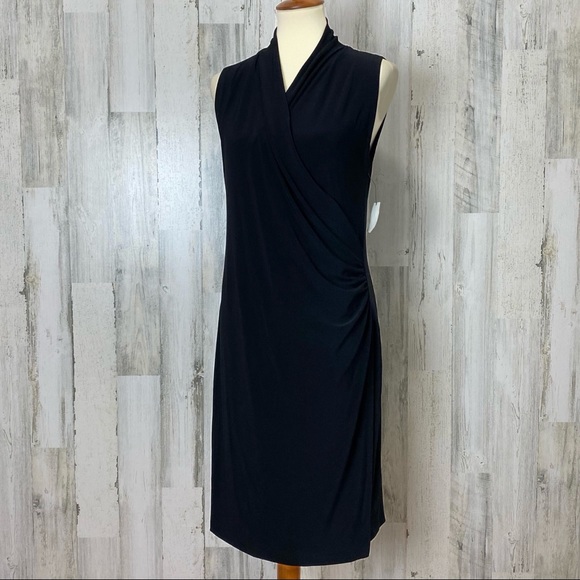 Norma Kamali Sleeveless Side Drape Dress, L - Picture 3 of 8
